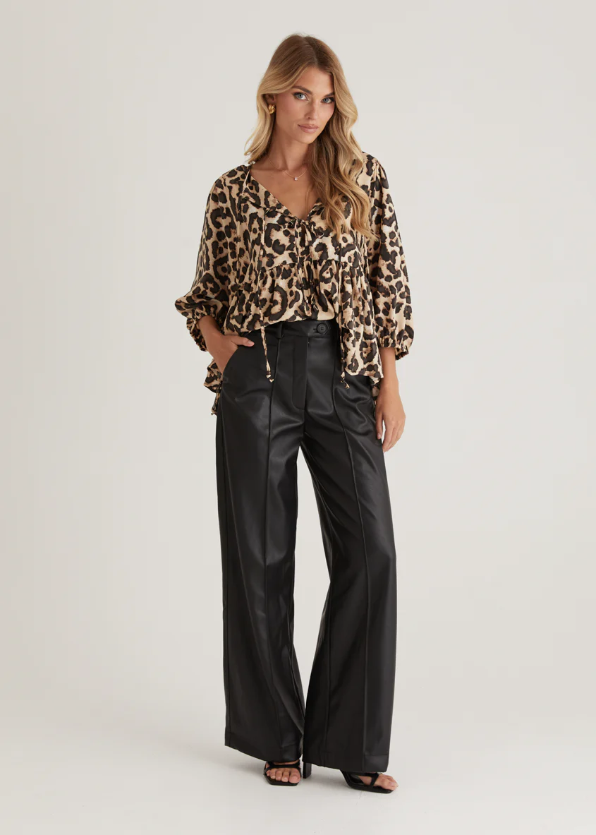 Rodeo Blouse - Leopard - Honorern