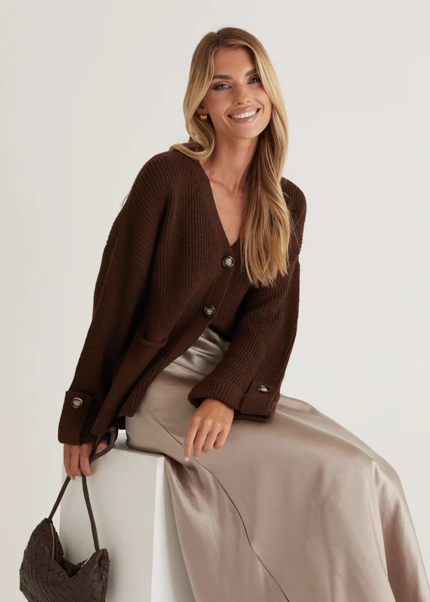Shirley Cardigan - Chocolate - Honorern
