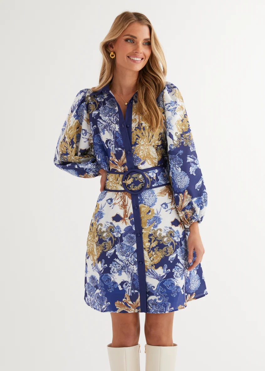 Tavana Dress - Navy Chateau - Honorern