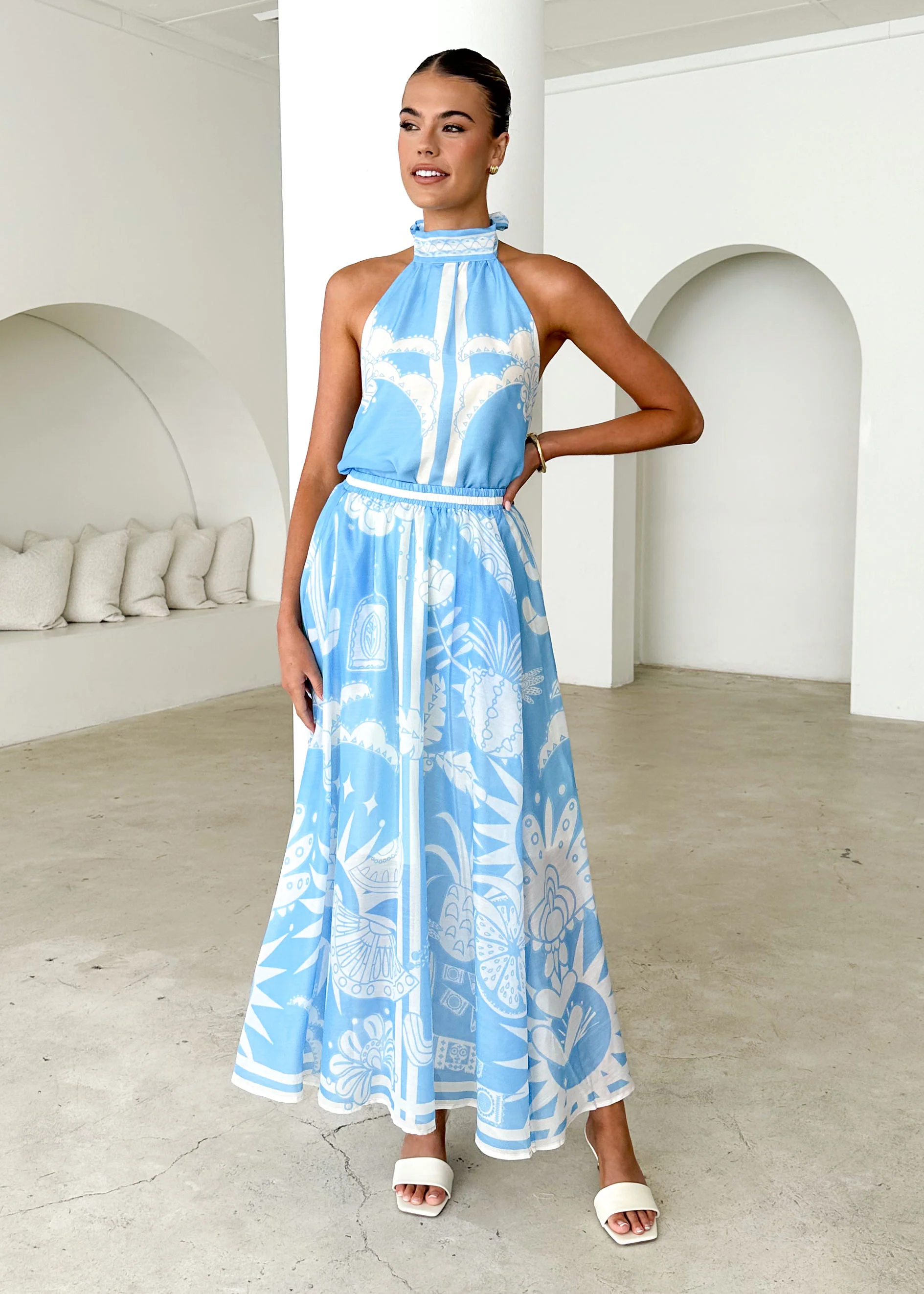 Keana Maxi Skirt - Blue Cabos - Honorern