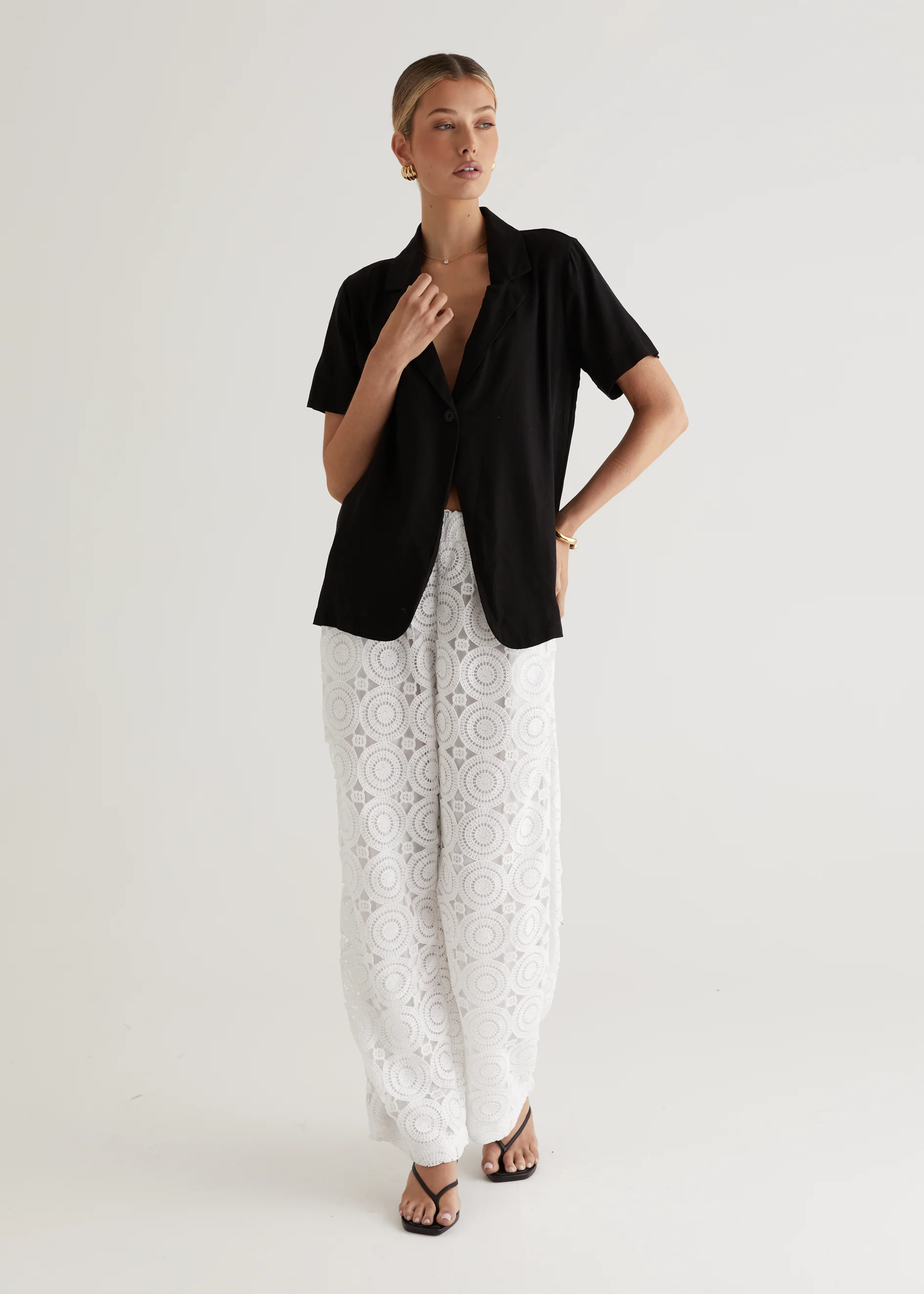 Hathaway Lace Pants - White - Honorern