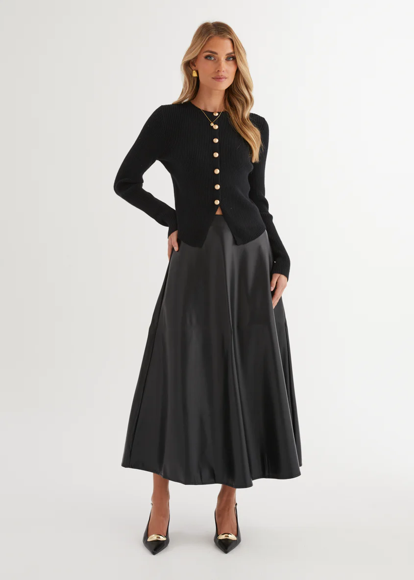 Sparrow Knit Top - Black - Honorern