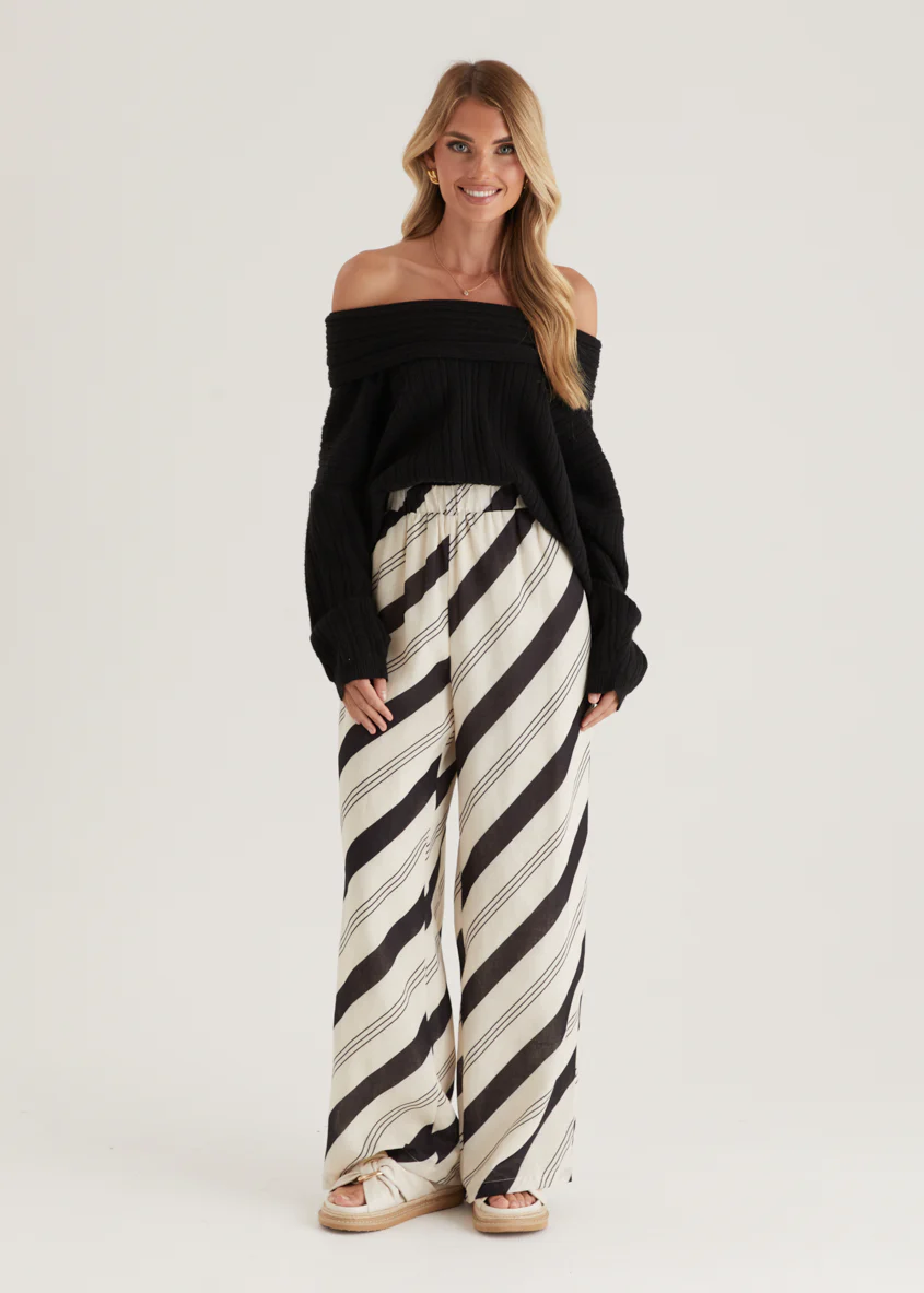 Jessa Pants - Black Stripe - Honorern