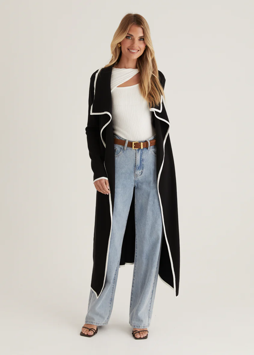 Portland Knit Coat - Black - Honorern