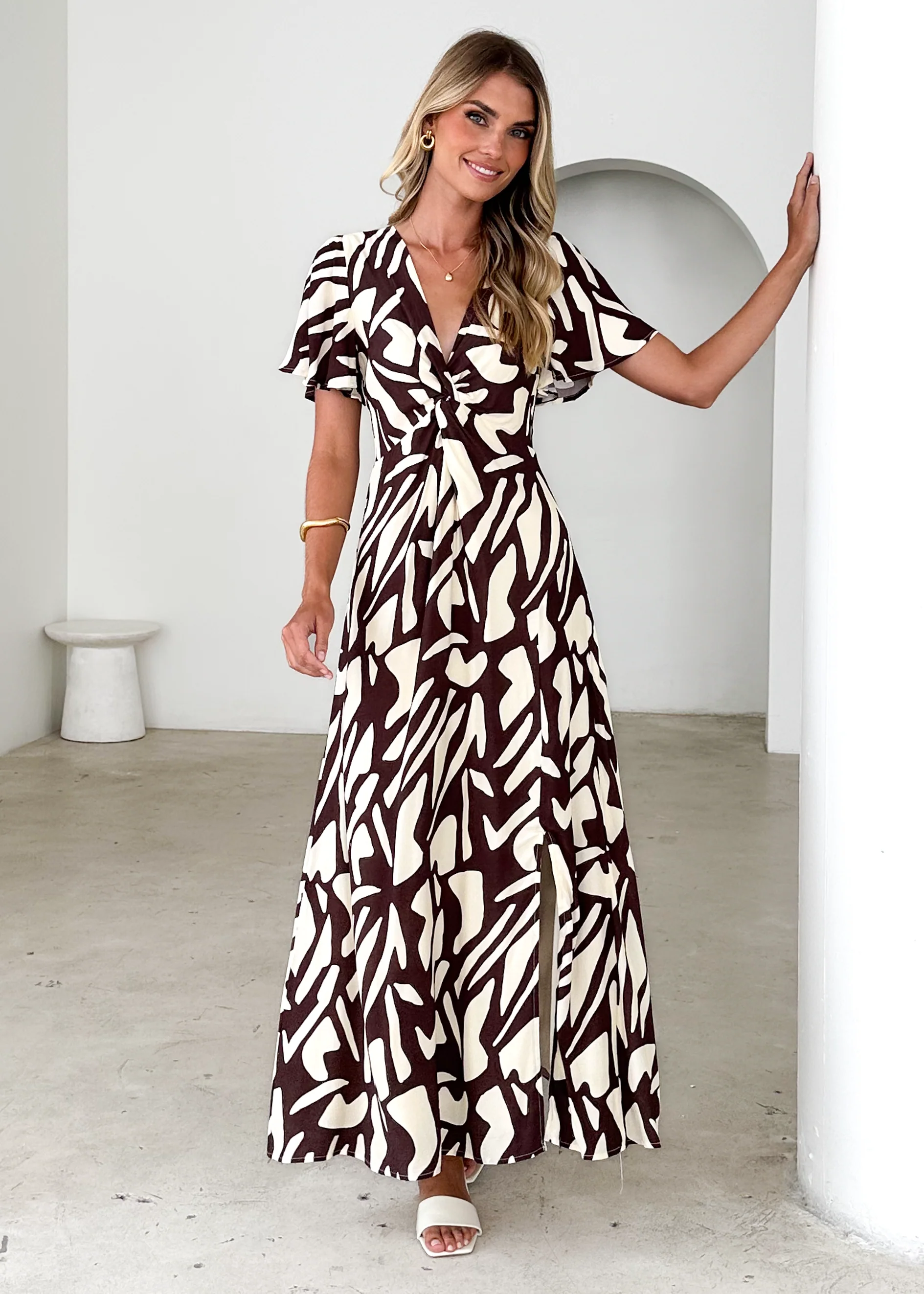 Tamsen Maxi Dress - Choc Vanilla - Honorern