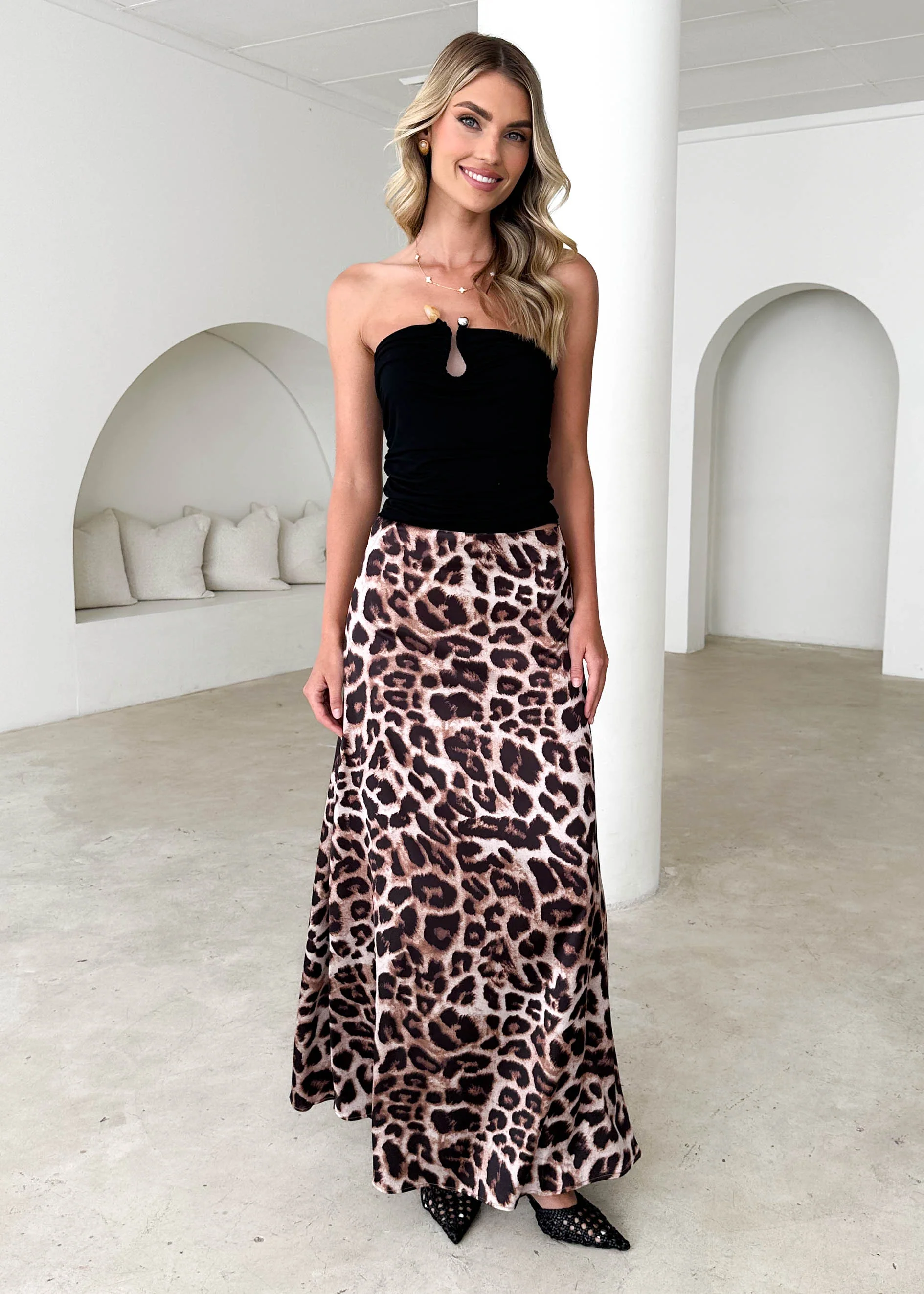Martina Maxi Skirt - Leopard - Honorern