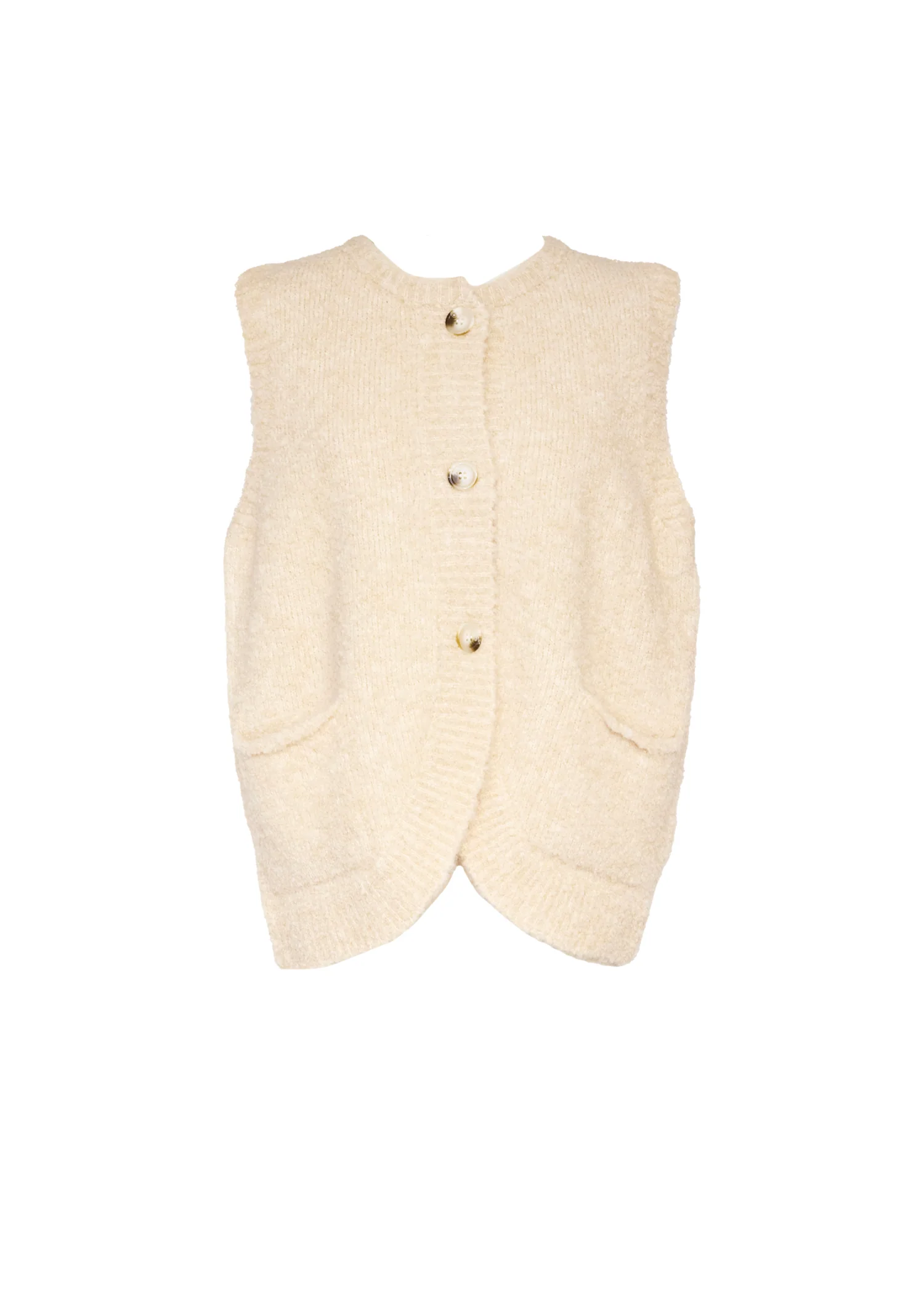 Tarragon Knitted Vest - Beige - Honorern
