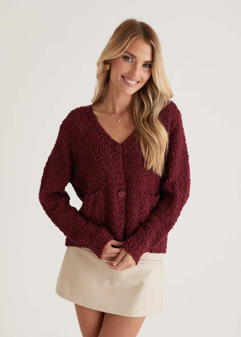 Skyfall Cardigan - Burgundy - Honorern