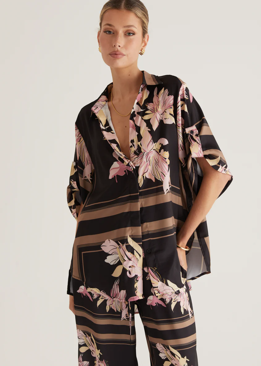 Kaycie Pants - Black Floral - Honorern