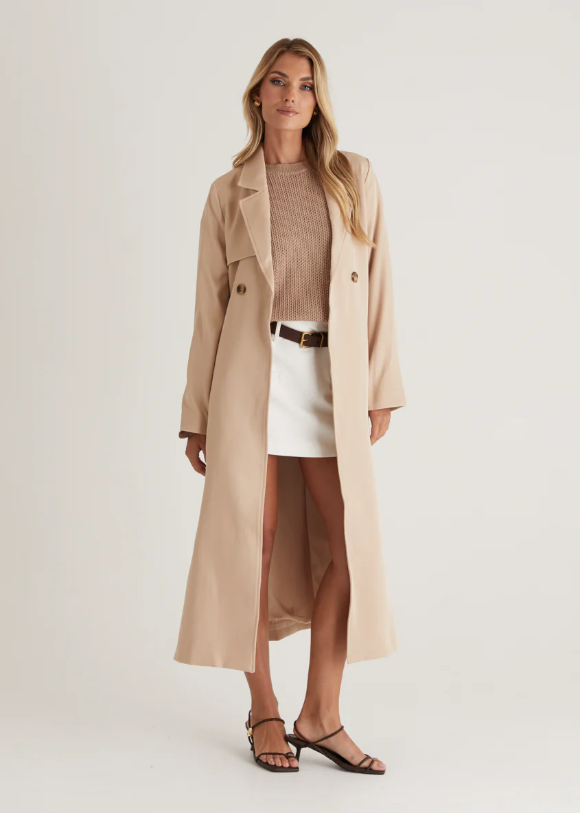 Kylie Trench Coat - Camel - Honorern