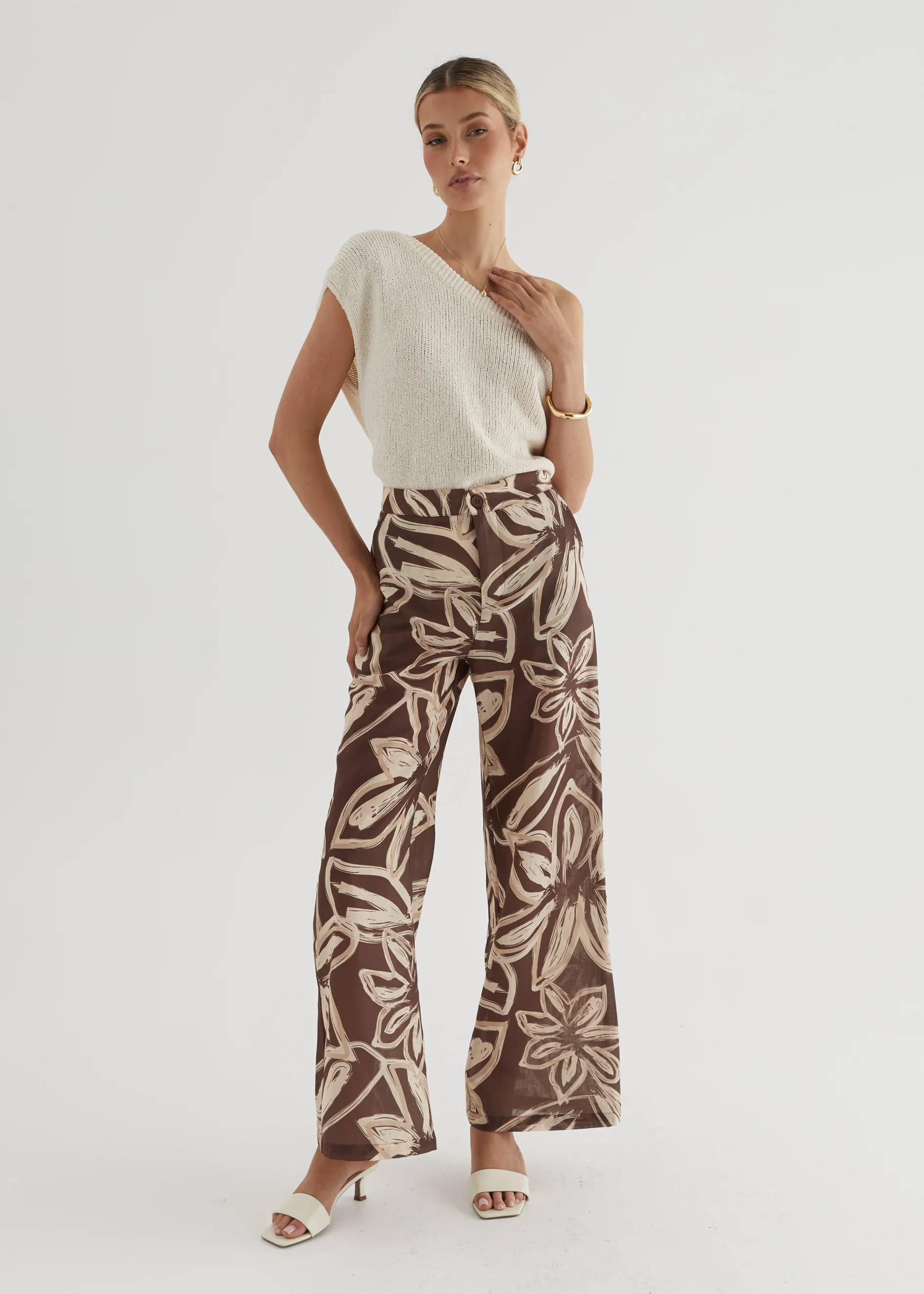 Vivianne Pants - Brown Floral - Honorern