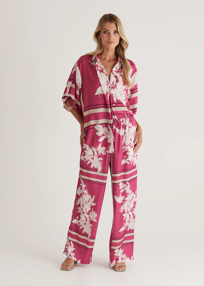 Kaycie Pants - Magenta Floral - Honorern