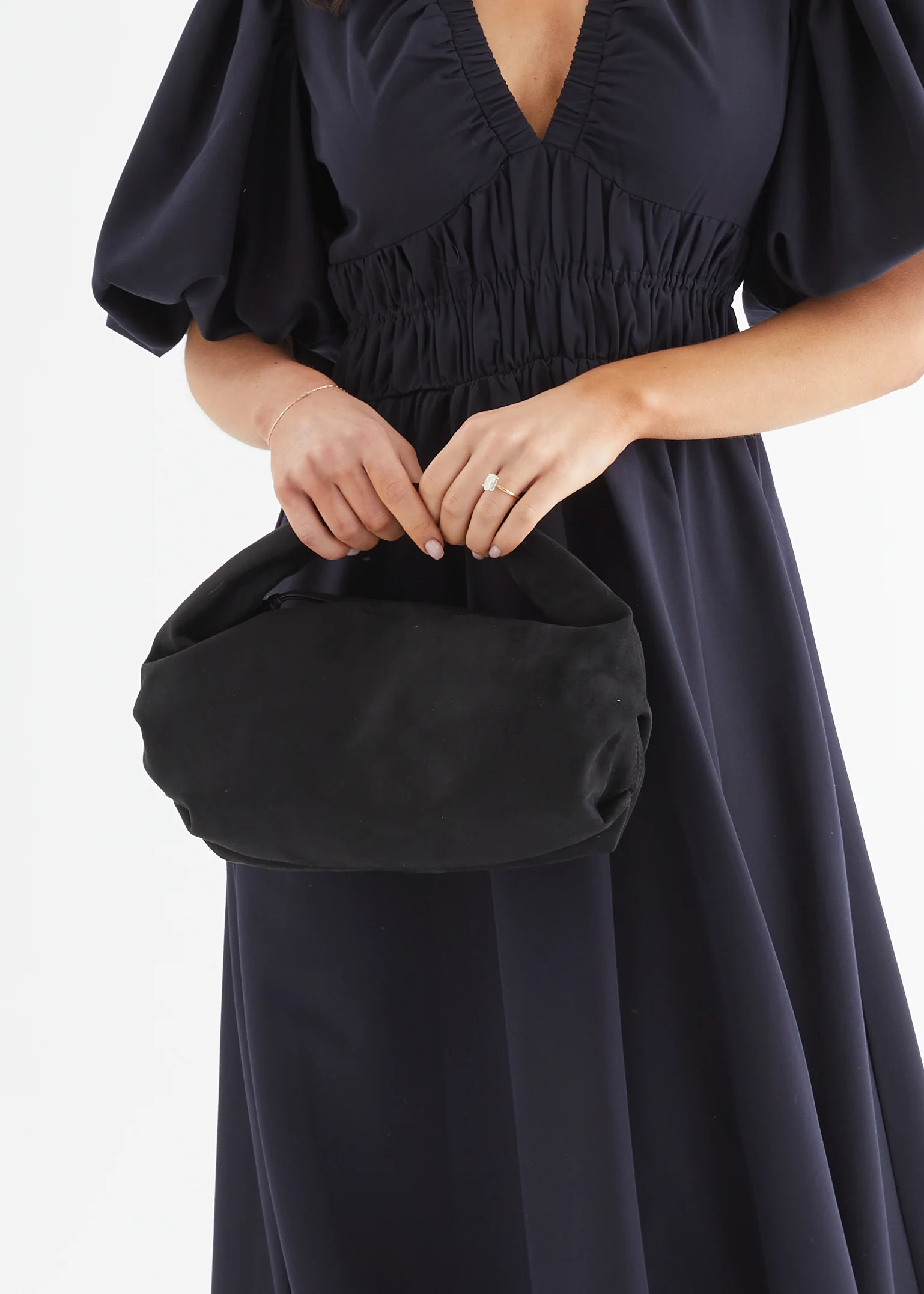Renee Shoulder Bag - Black Suede - Honorern
